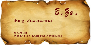 Burg Zsuzsanna névjegykártya
